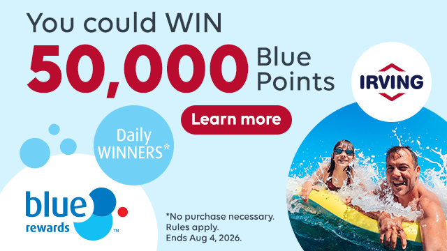 Blue Rewards promotion offering a chance to win 50,000 Blue Points.