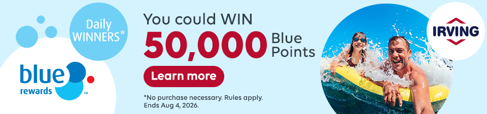 Blue Rewards promotion offering a chance to win 50,000 Blue Points.