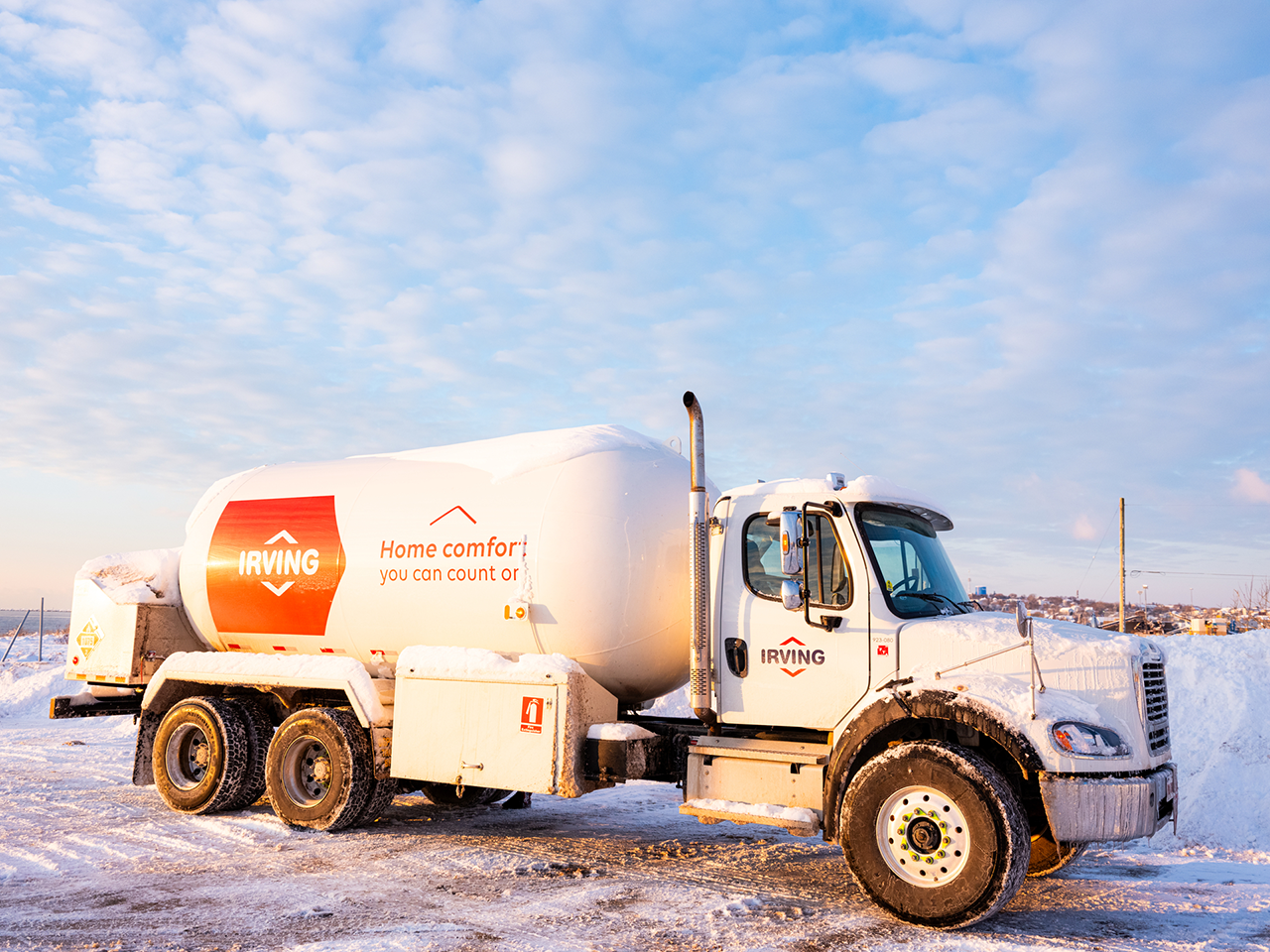 Propane truck shown as a reliable energy provider