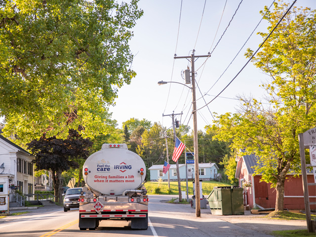 Irving energy truck on the way to deliver fuel 
